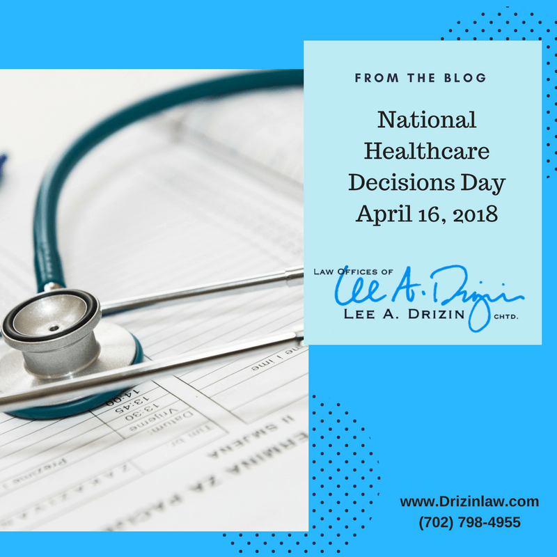 National Healthcare Decisions Day - April 16th