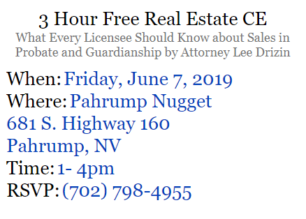 Friday June 7th, Free 3 Hour CE in Pahrump