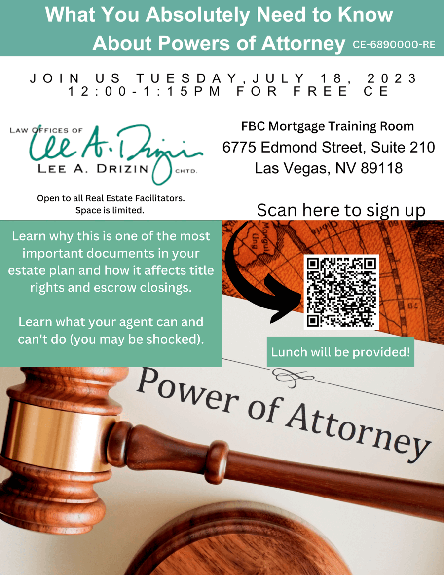 Powers of Attorney Class - July 18, 2023
