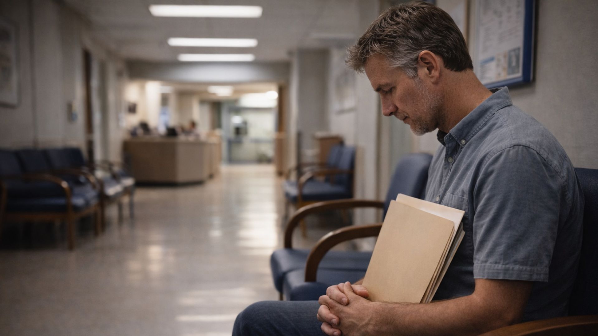 guardian waiting in courthouse during transfer of guardianship process