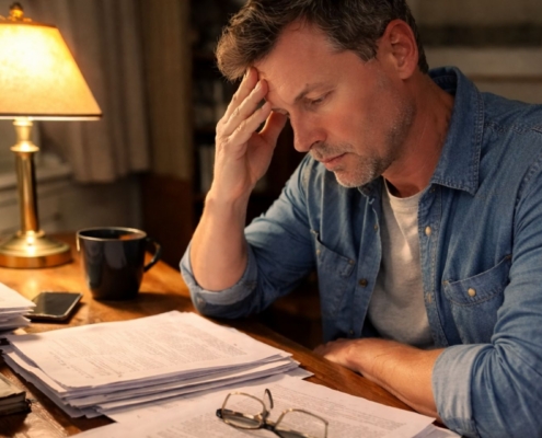 Executor of a will reviewing legal documents