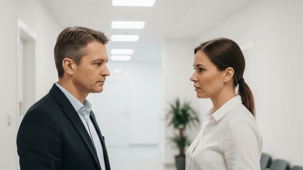 Couple in discussion reflecting Divorce and Estate Planning matters