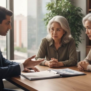 Attorney discussing probate attorney fees with clients in Nevada