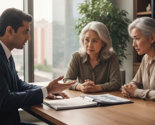 Attorney discussing probate attorney fees with clients in Nevada